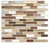 Smart Tiles Mosaik Series SM1053-4 Wall Tile, 9.1 in L Tile, 10.2 in W Tile, Straight Edge, Muretto Durango Pattern